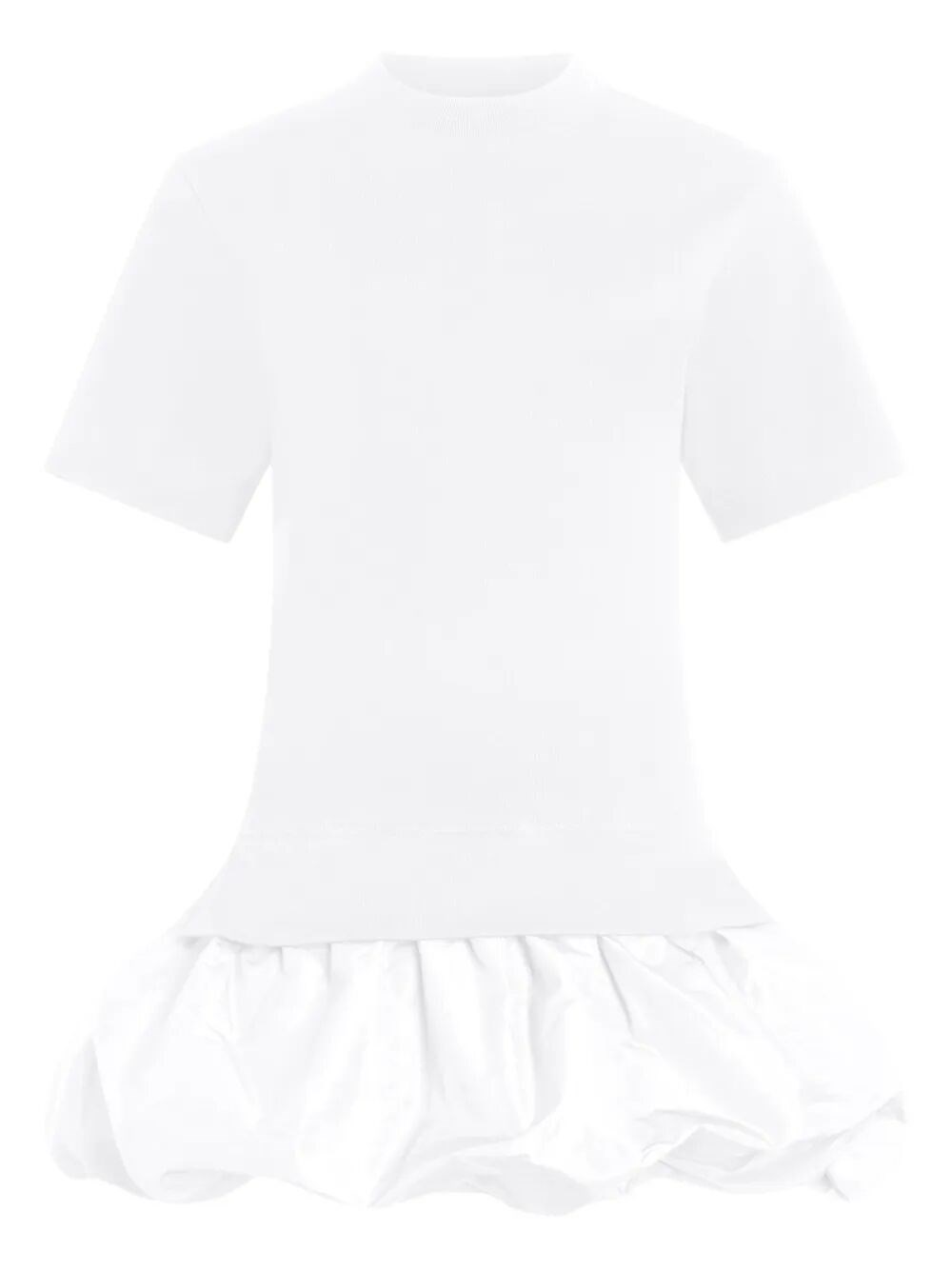 SHORT-SLEEVED MIX FAILLE T-SHIRT DRESS