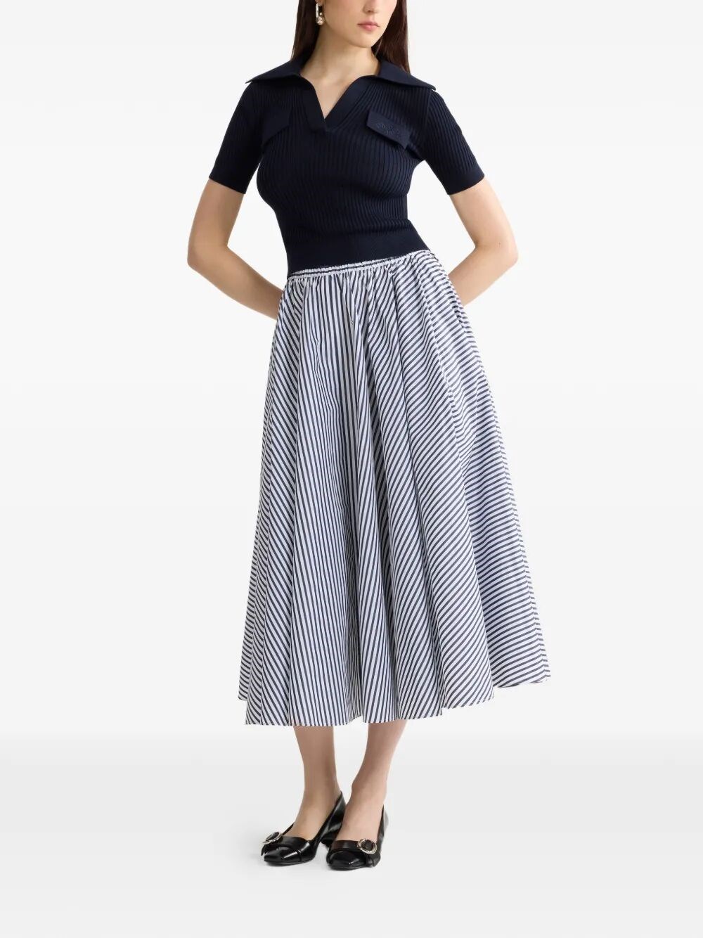 EMBROIDERED KNITTED COTTON POLO SHIRT