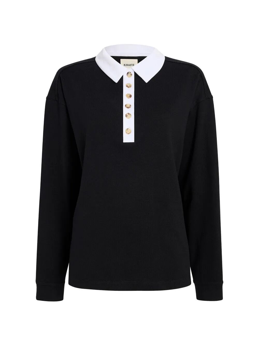 FAITHFUL SILK POLO WITH CONTRAST COLLAR
