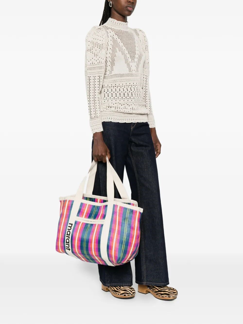 DARWEN STRIPED TOTE BAG