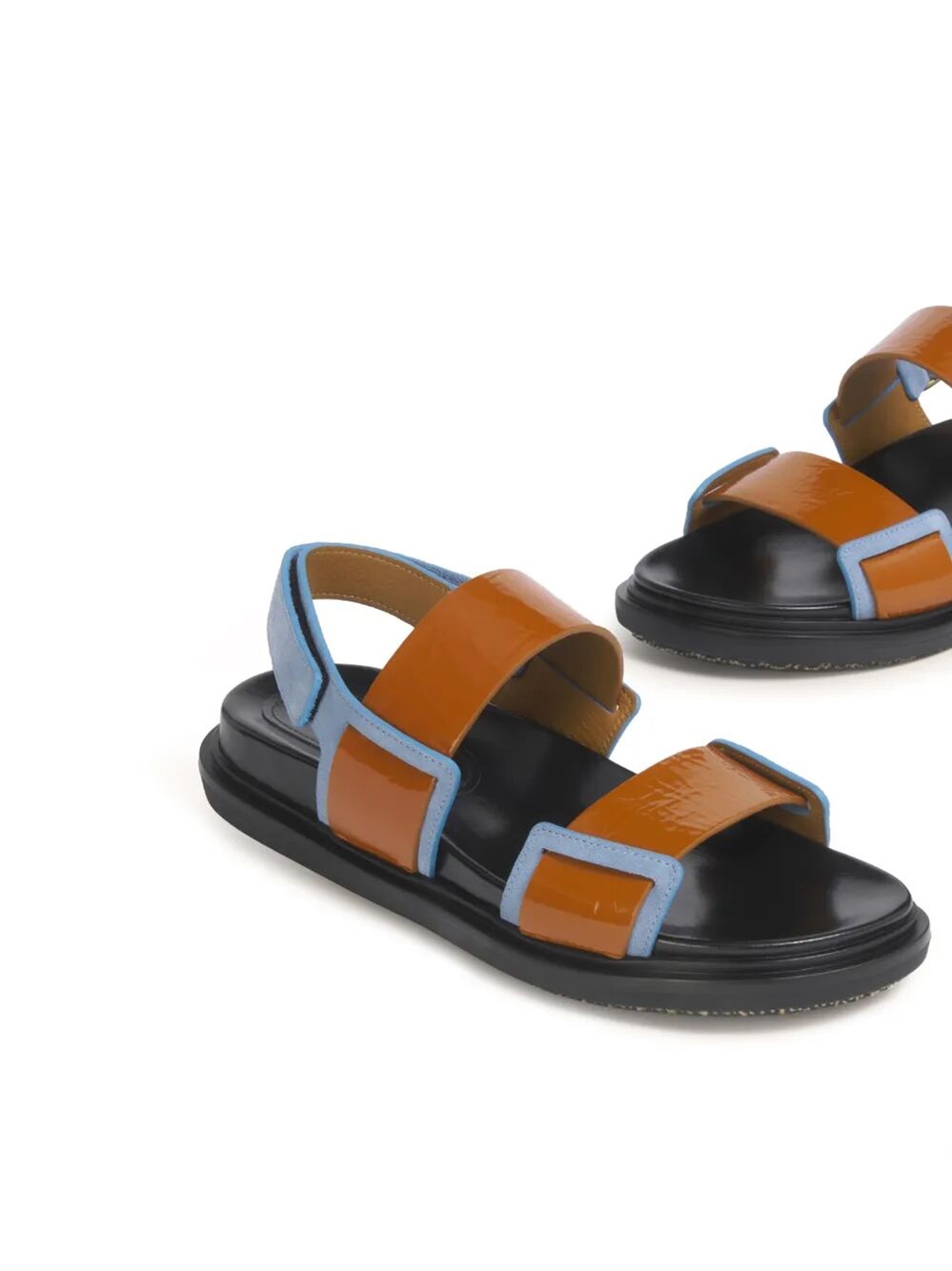 FUSSBETT DOUBLE-STRAP LEATHER SANDALS