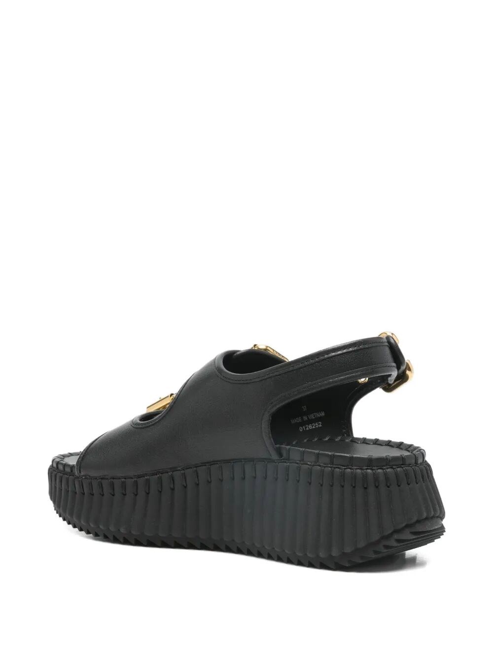 NAMA LEATHER WEDGE SANDALS