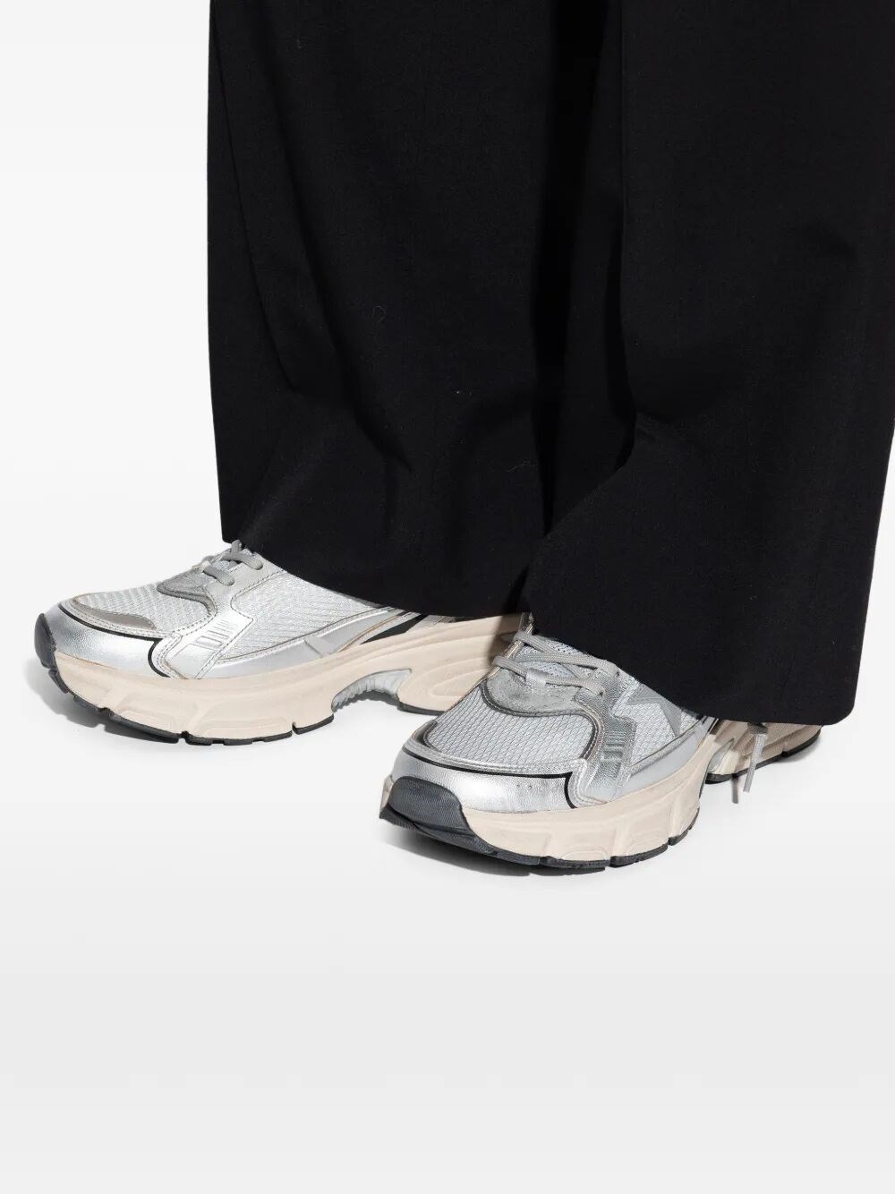 LIGHTSTAR LAMINATED LEATHER AND MESH SNEAKERS