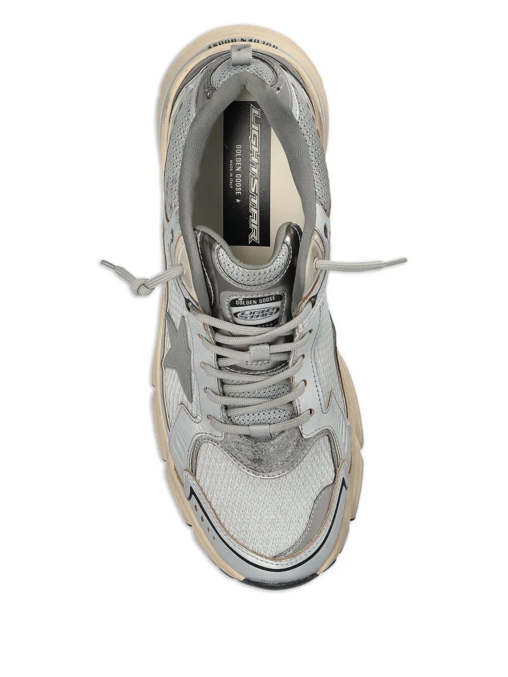 LIGHTSTAR LAMINATED LEATHER AND MESH SNEAKERS