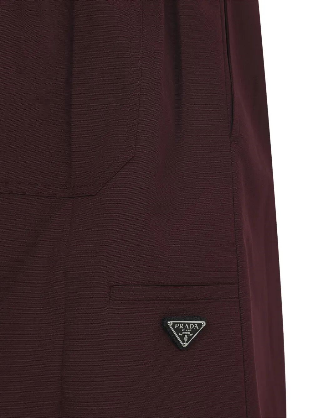 DRAWSTRING POPLIN MIDI SKIRT