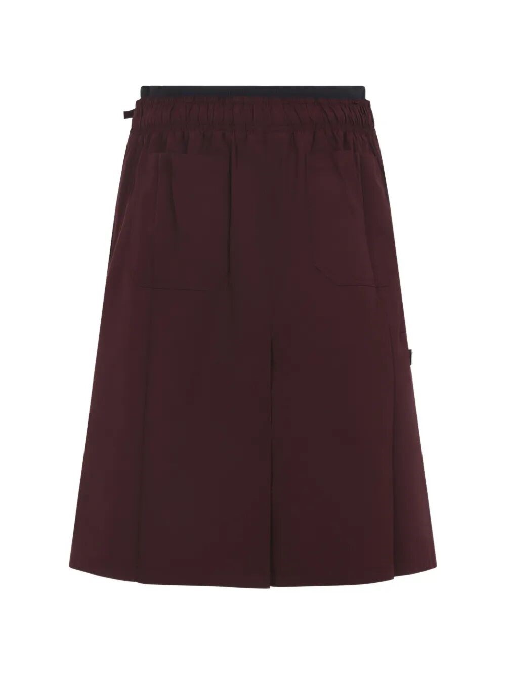 DRAWSTRING POPLIN MIDI SKIRT