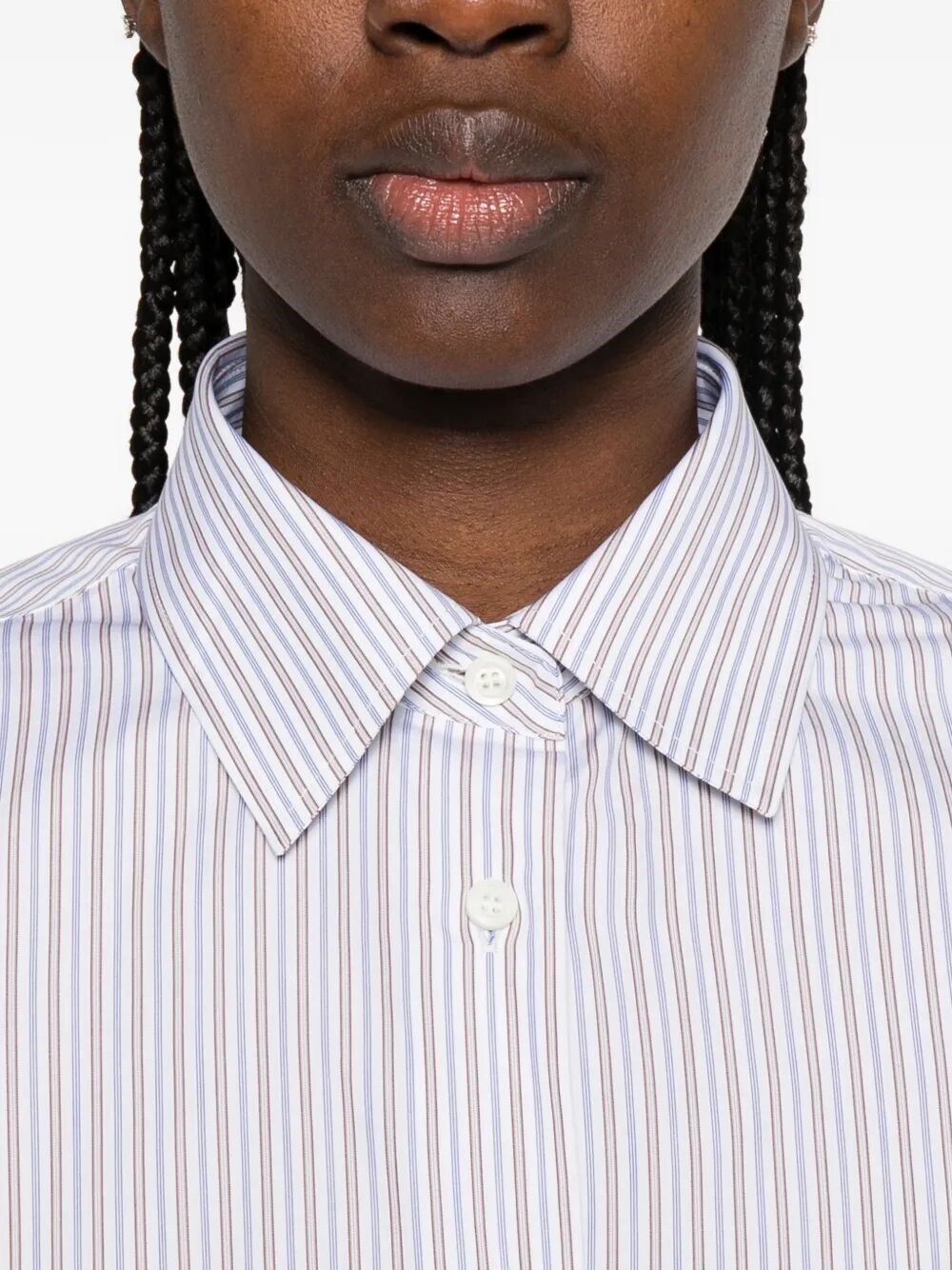 DOUBLE-STRIPE COTTON POPLIN SHIRT