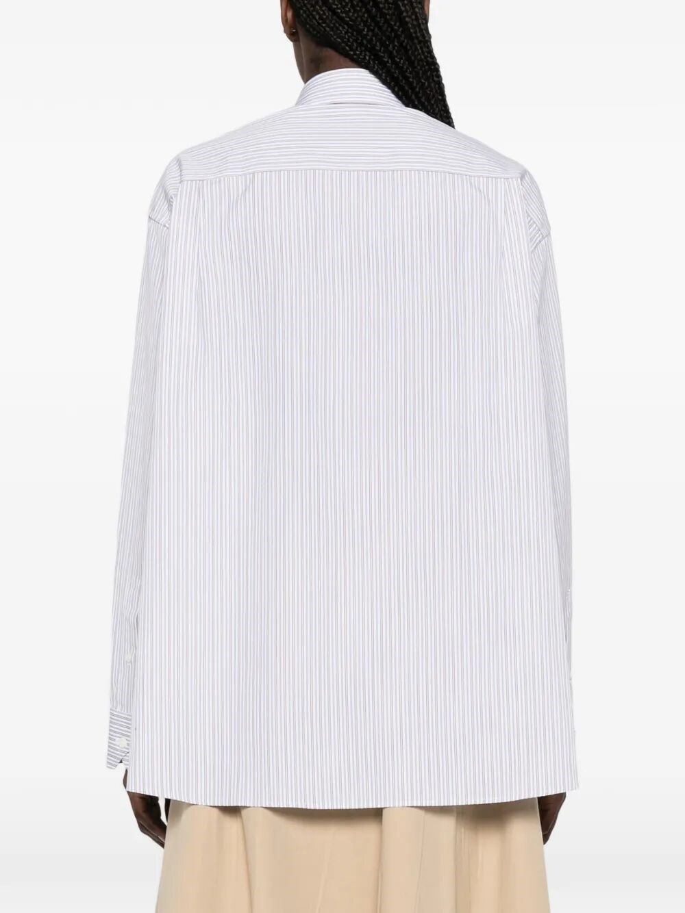 DOUBLE-STRIPE COTTON POPLIN SHIRT