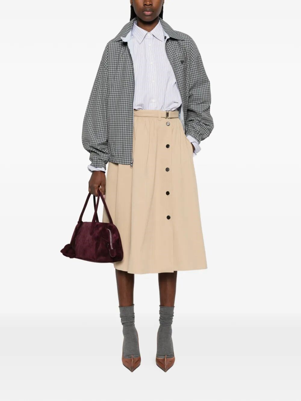 DOUBLE-STRIPE COTTON POPLIN SHIRT