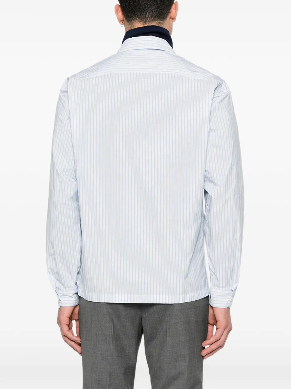 STRIPED SHIRT WITH FULL ZIP