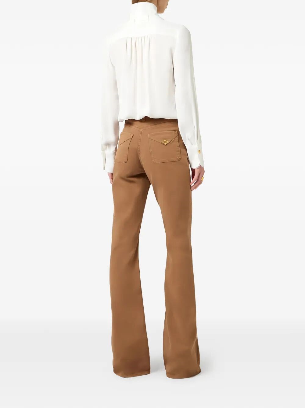 VISCOSE GEORGETTE BLOUSE WITH SASH BELT