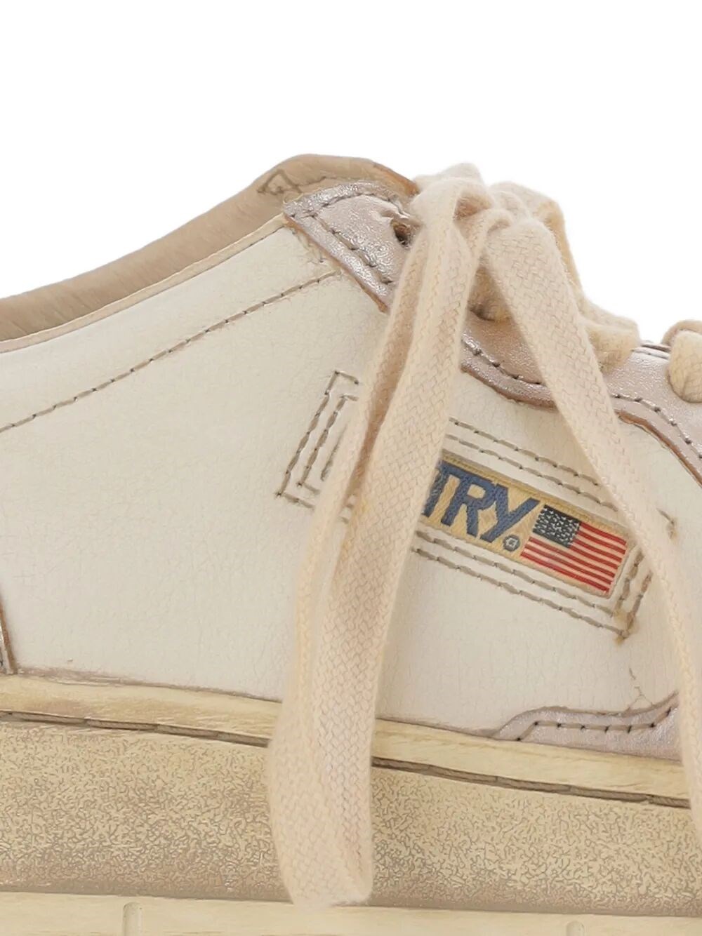 MEDALIST LOW SUPER VINTAGE SNEAKERS IN SILVER AND PLATINUM LEATHER