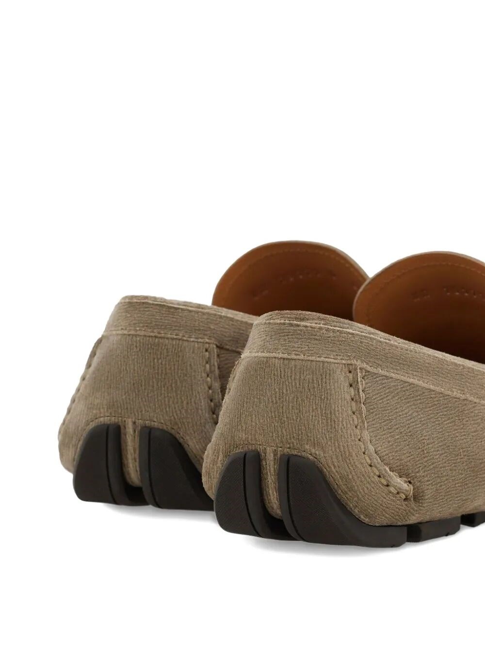 SUEDE DRIVER LOAFERS WITH BRAIDED LEATHER LACE