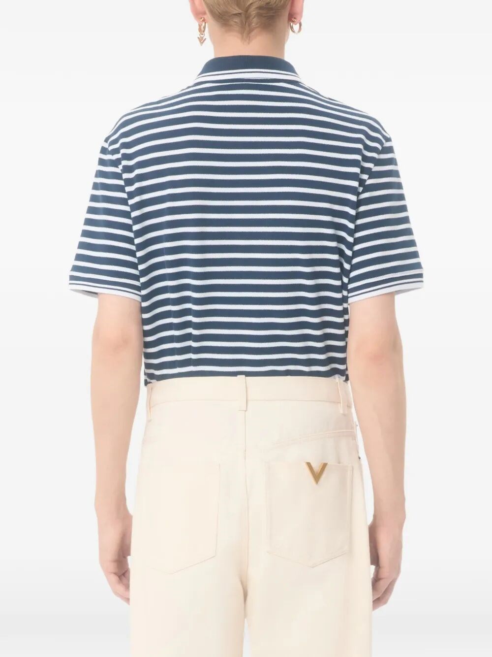 VALENTINO COTTON PIQUÉ POLO WITH VLOGO PATCH