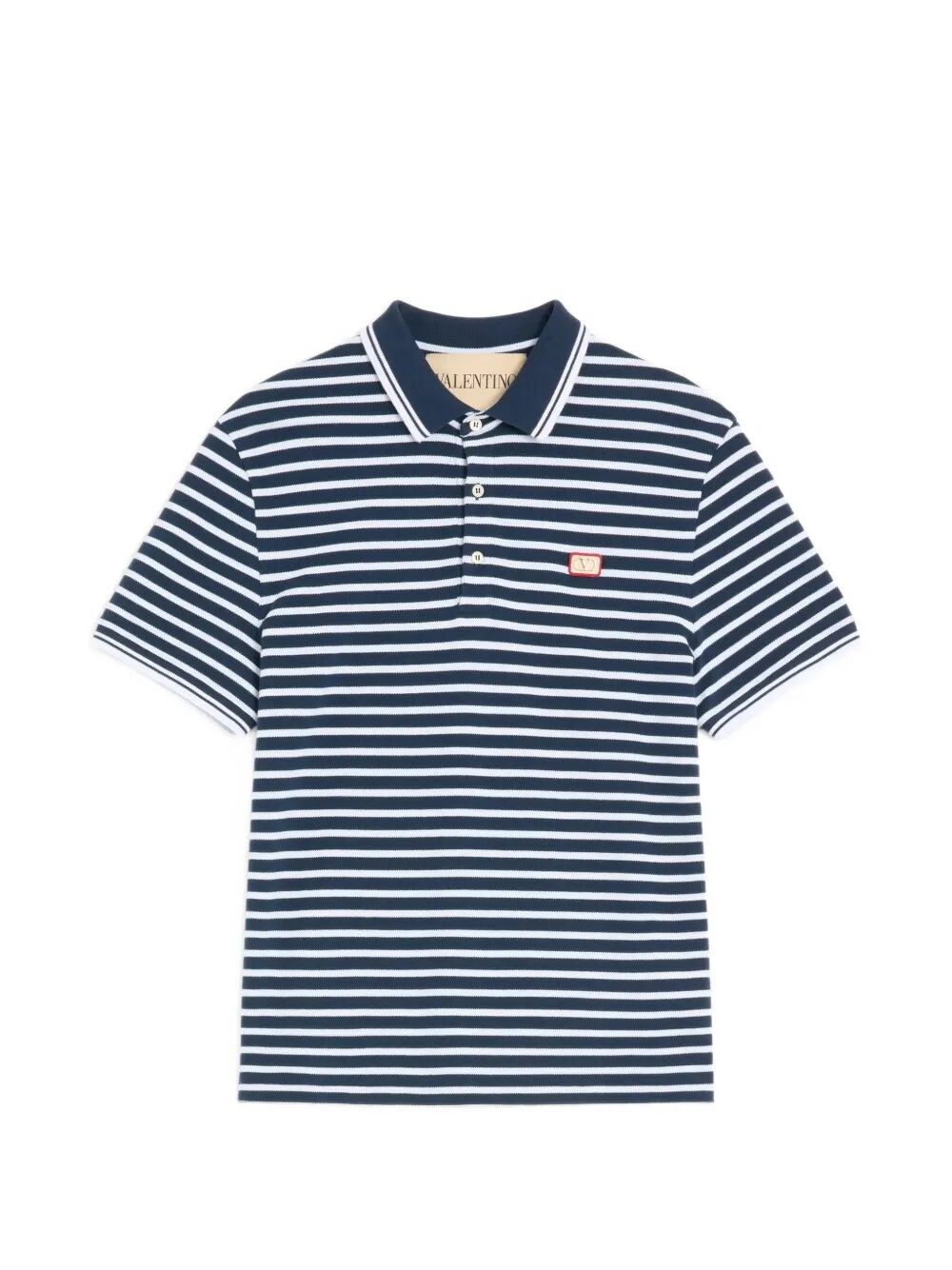VALENTINO COTTON PIQUÉ POLO WITH VLOGO PATCH