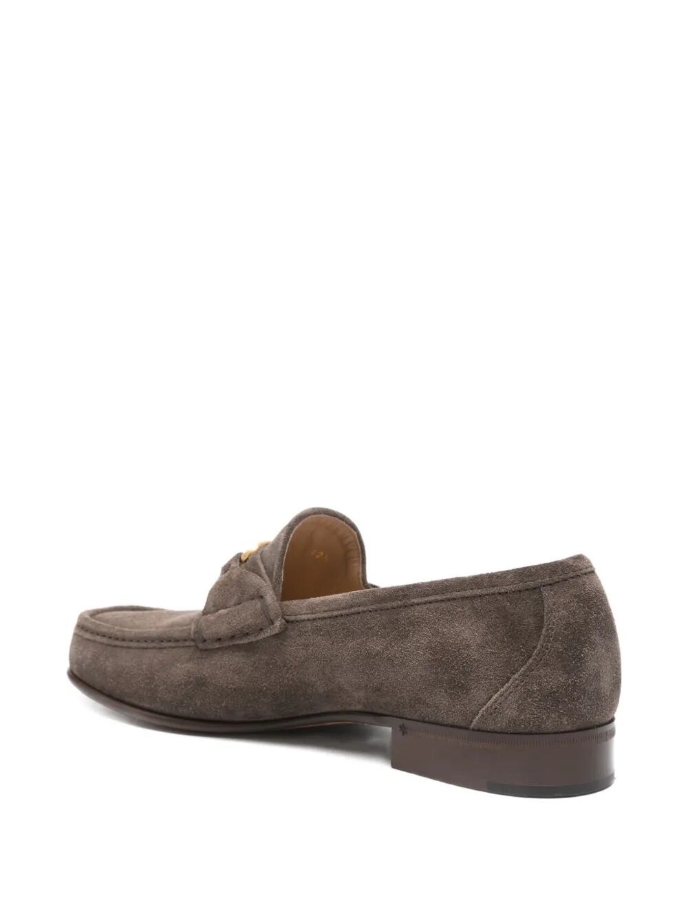 V LOGO PLAQUE SUEDE LOAFERS
