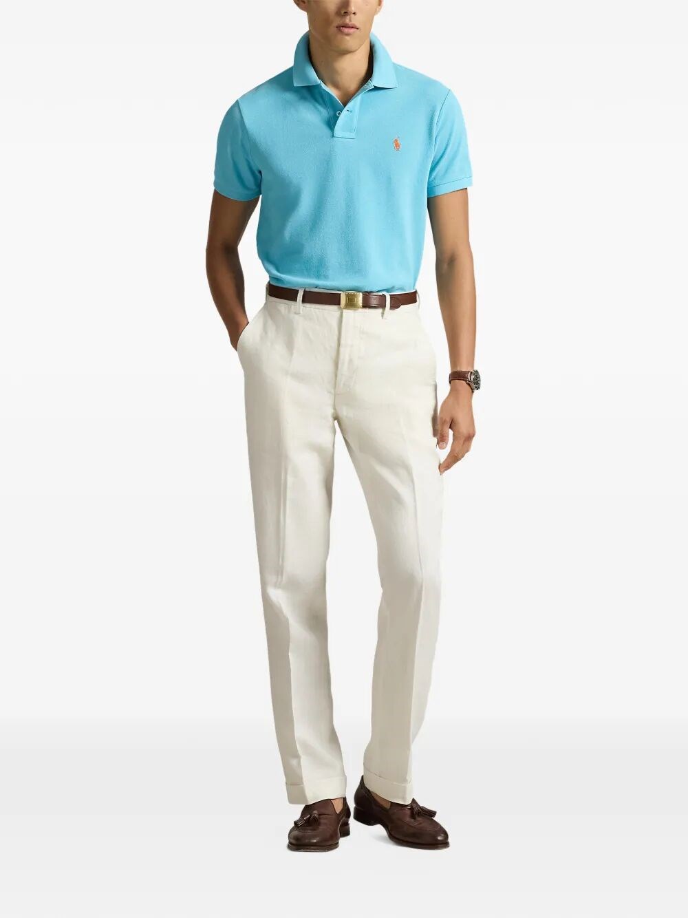 SLIM FIT COTTON PIQUÉ POLO SHIRT