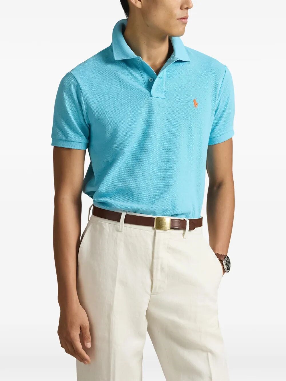 SLIM FIT COTTON PIQUÉ POLO SHIRT