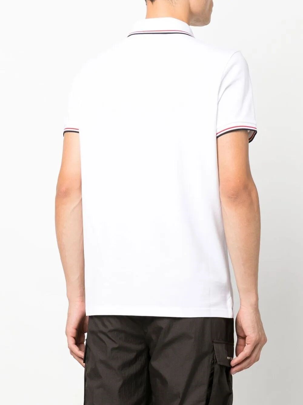 TRICOLOUR-TRIMMED COTTON PIQUÉ POLO SHIRT