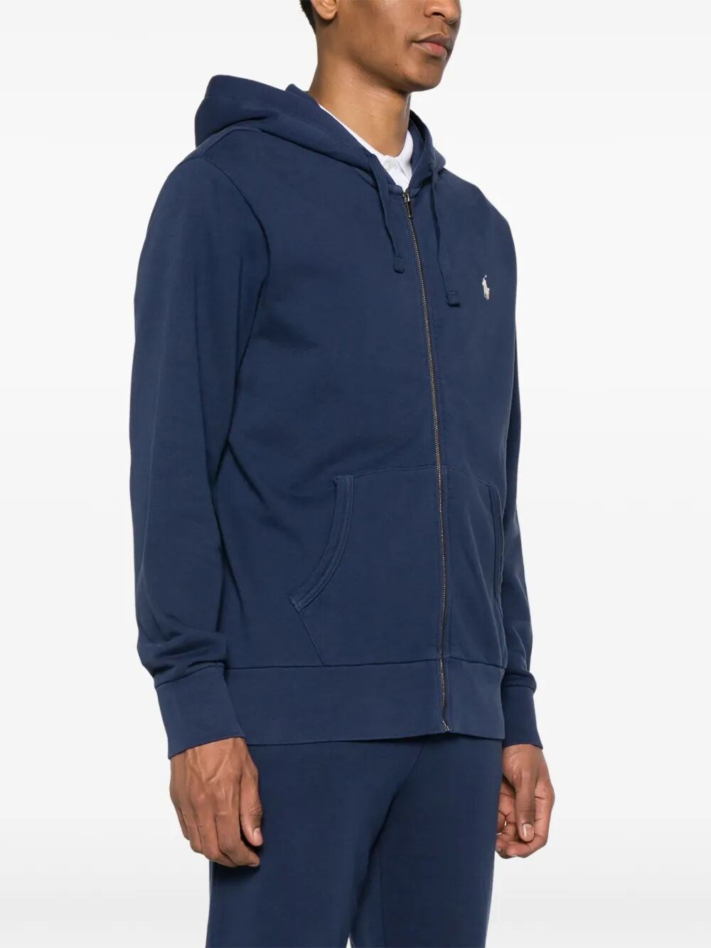 FULL-ZIP COTTON JERSEY HOODIE