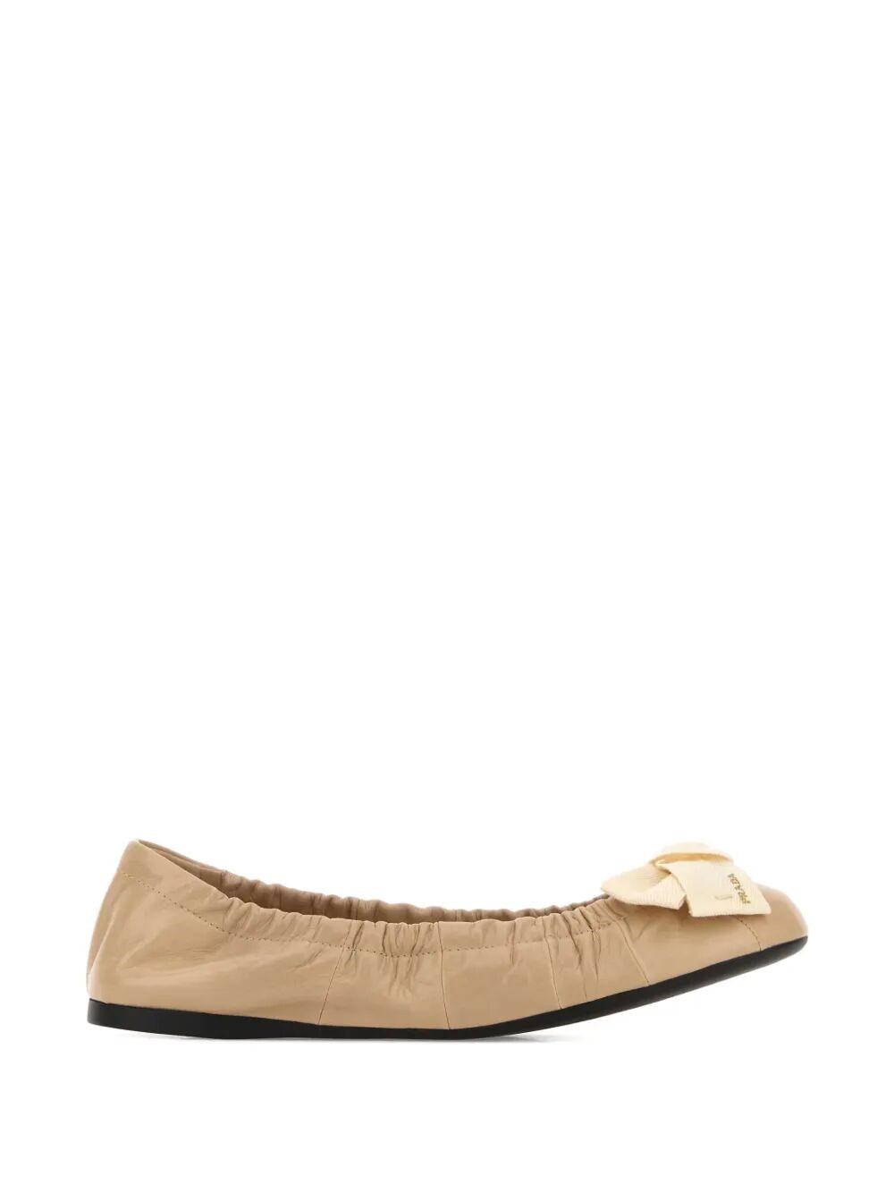 NAPPA LEATHER BALLET FLATS WITH BOW