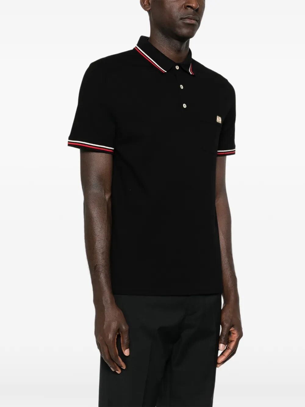 COTTON PIQUET POLO SHIRT WITH VLOGO PATCH
