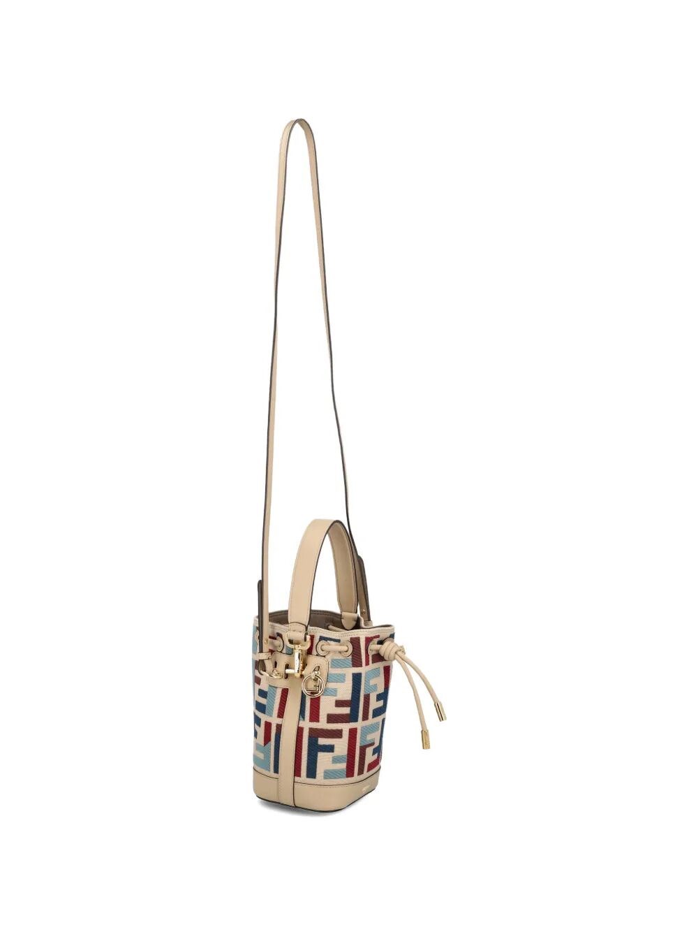 MON TRESOR CANVAS MINIBAG WITH MULTICOLOR FF EMBROIDERY