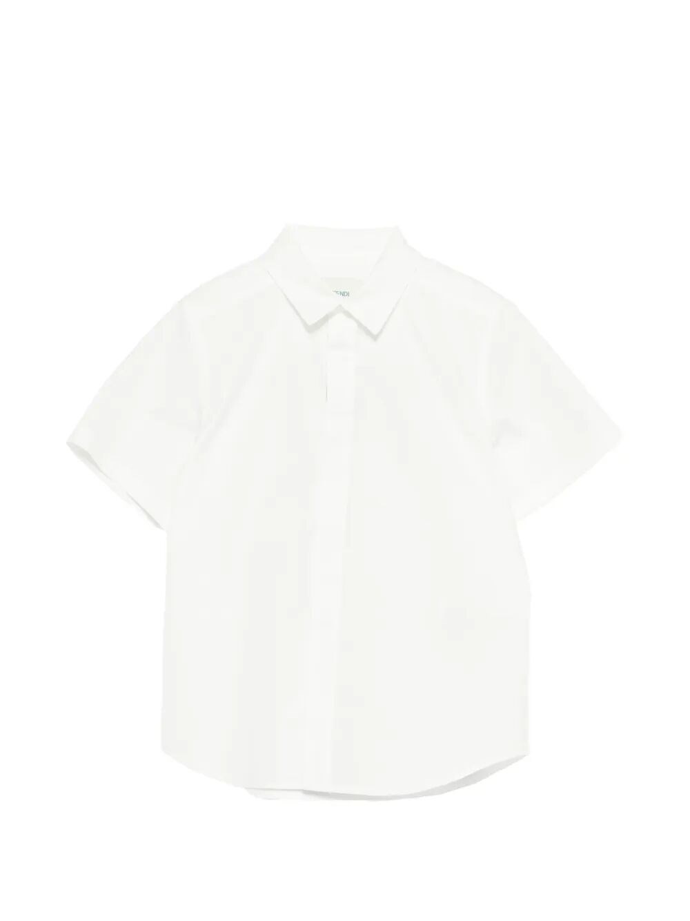 Fendi Kids Boys White Short Sleeve Poplin Shirt