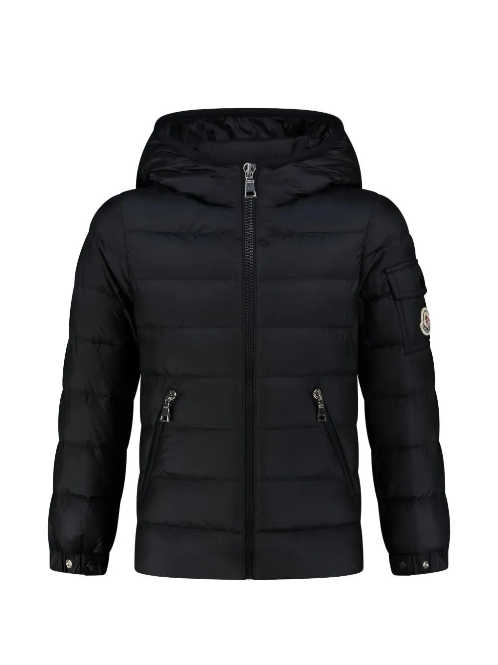 Moncler Kids Girls Blue Gles Down Jacket With Hood
