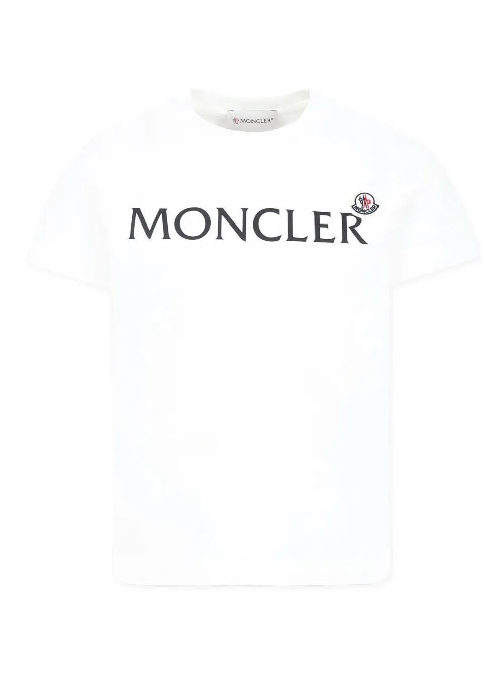 Moncler Kids Boys Nude & Neutrals Cotton T-Shirt With Logo Print And Patch