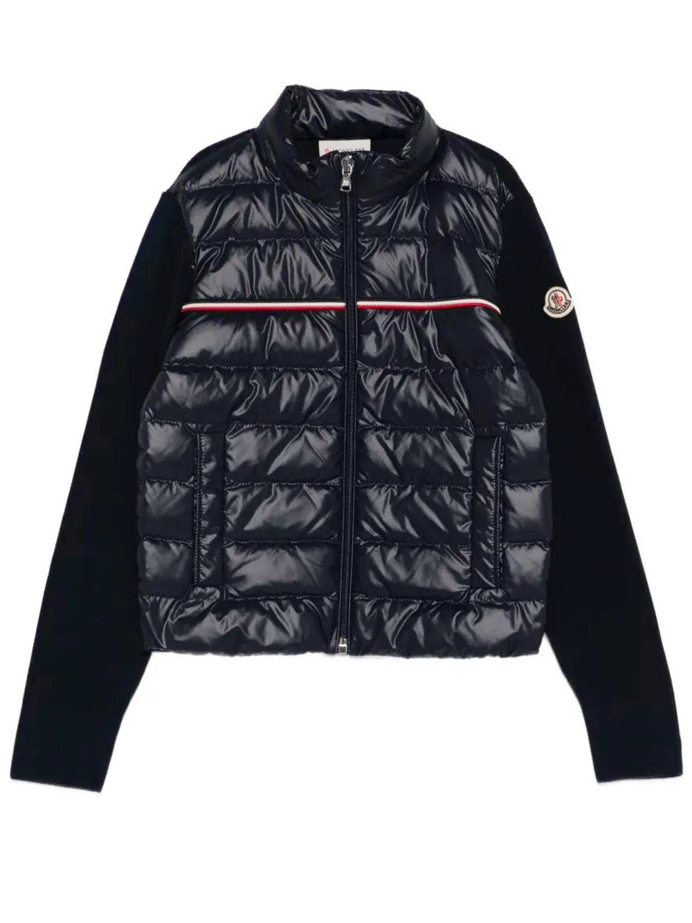 Moncler Kids Boys Blue Zip-Up Padded Cardigan