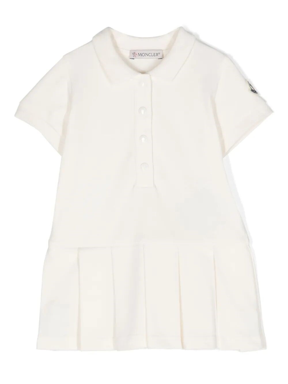 Moncler Kids Girls Nude & Neutrals Cotton Piqué Polo Shirt Dress