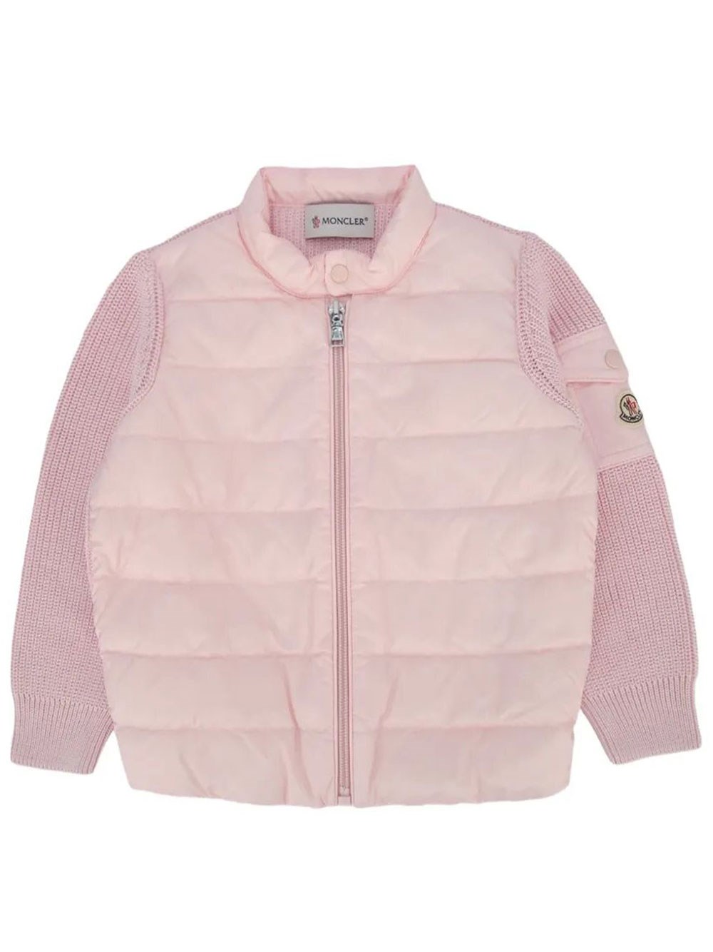 Moncler Kids Girls Pink & Purple Padded Cotton Zip-Up Cardigan