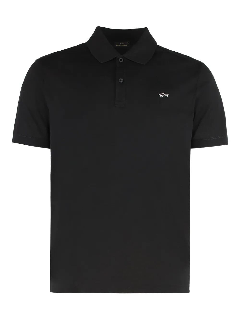 Paul & Shark Men's Black Cotton Logo Polo