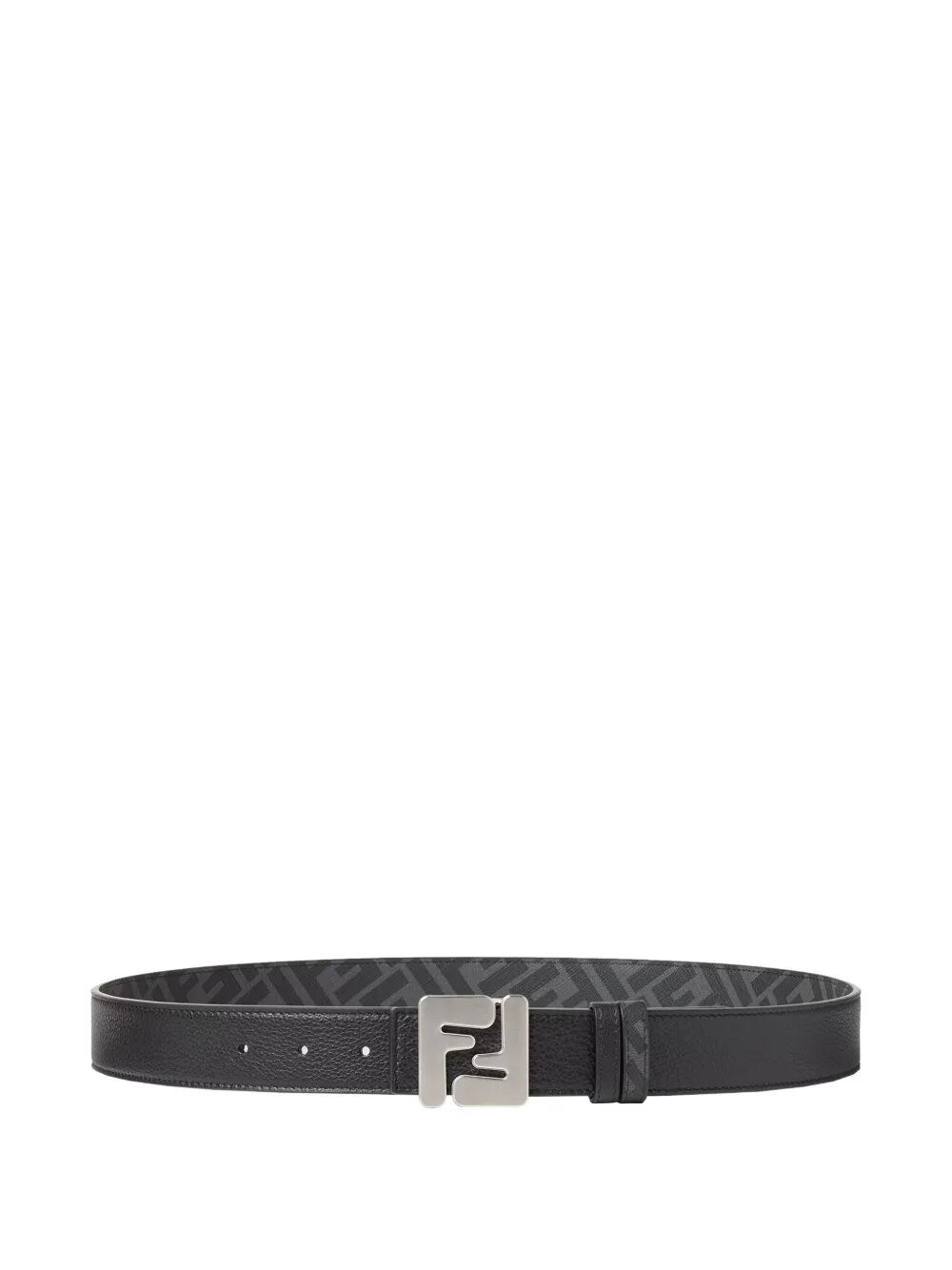 Fendi Men's Black Square Ff Reversible Belt