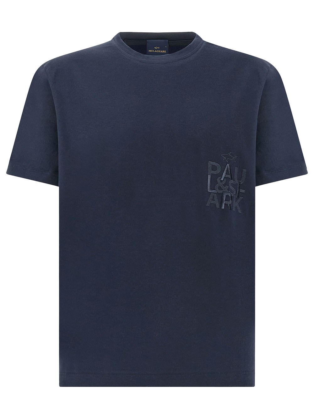 Paul & Shark Men's Blue Bold Embroidery Cotton Jersey T-Shirt