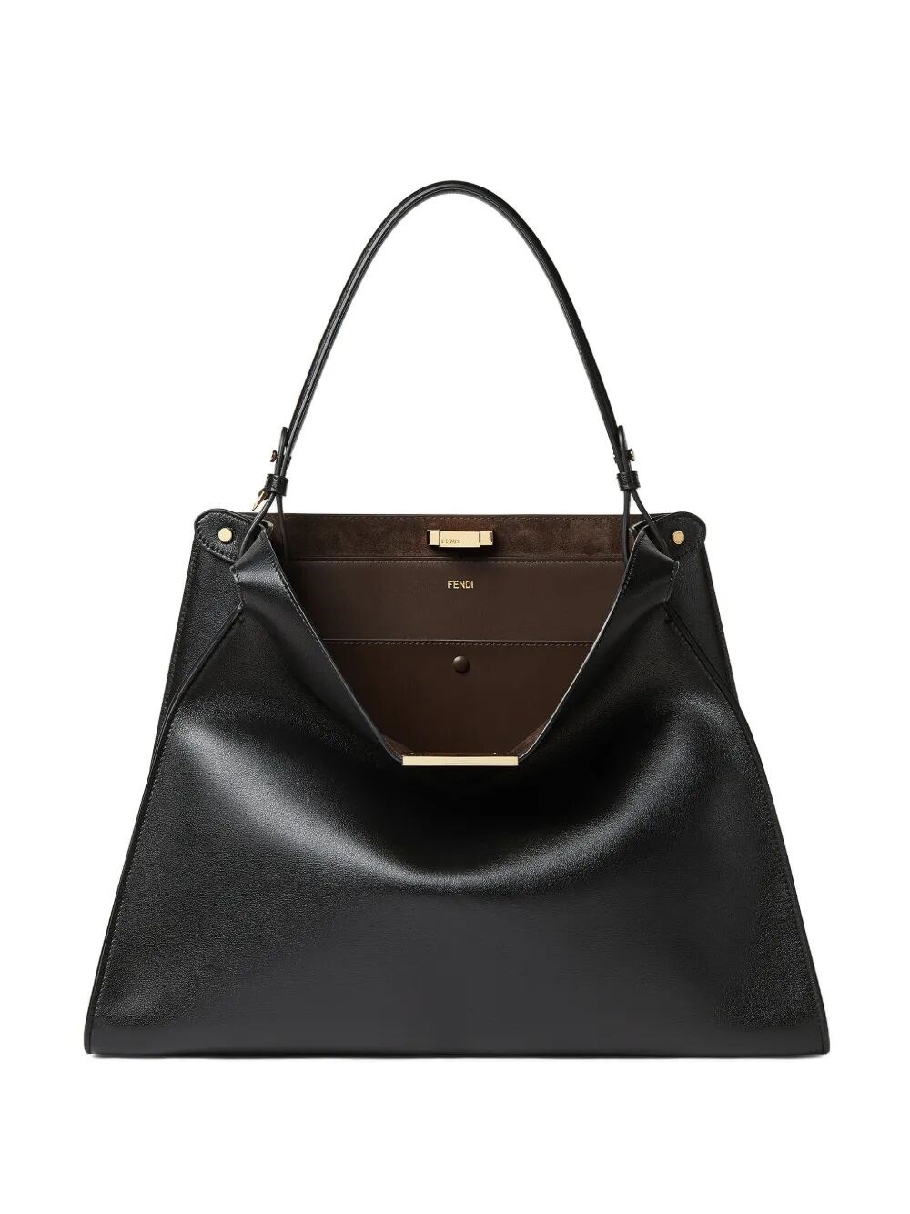Fendi Women's Black Way Large Bag In Leather And Suede