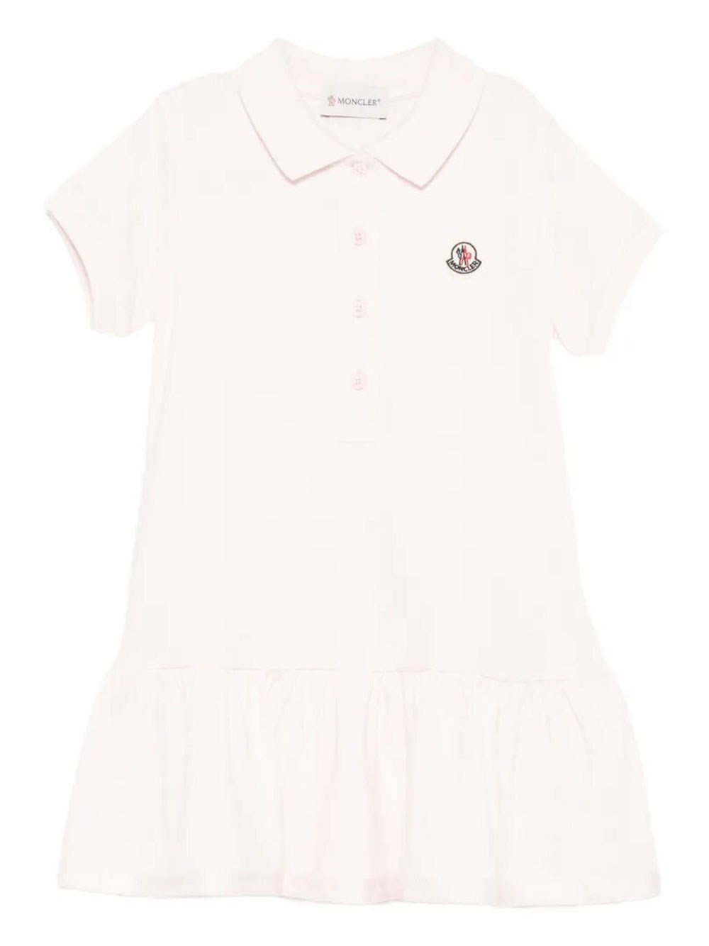 Moncler Kids Girls Pink & Purple Logo-Patch Polo Dress