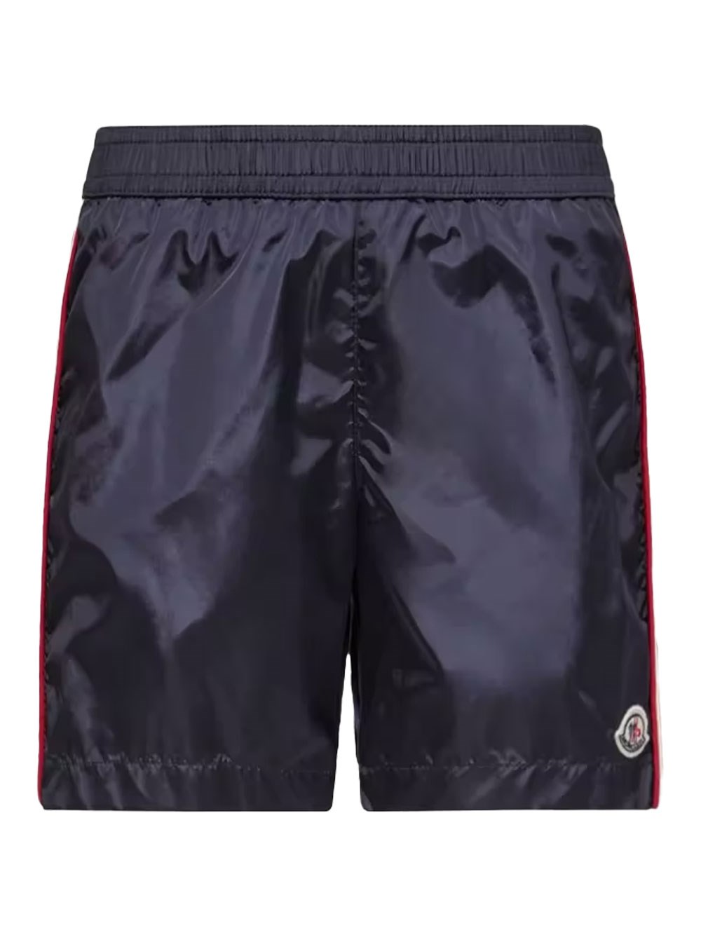 Moncler Kids Boys Blue Tricolor-Trimmed Swim Shorts