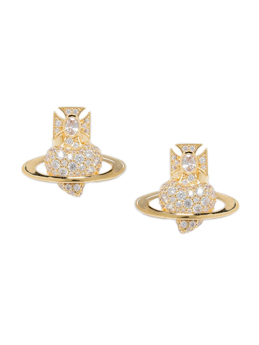 Vivienne Westwood Women's Metallic Valentine's Agnatha Earrings With Crystal Decoration