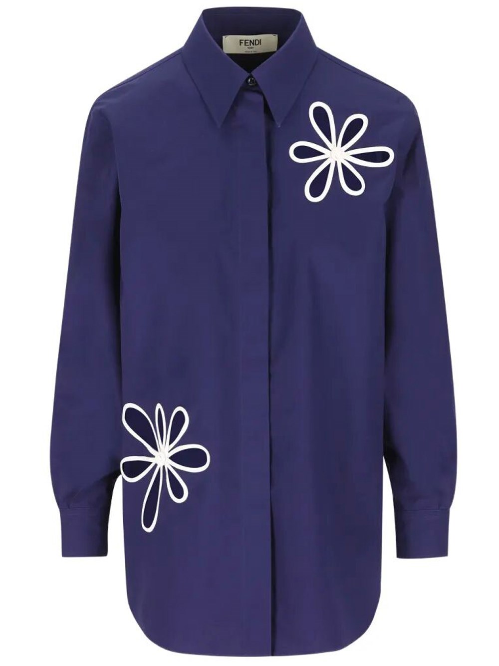 Fendi Women's Blue Popeline Shirt