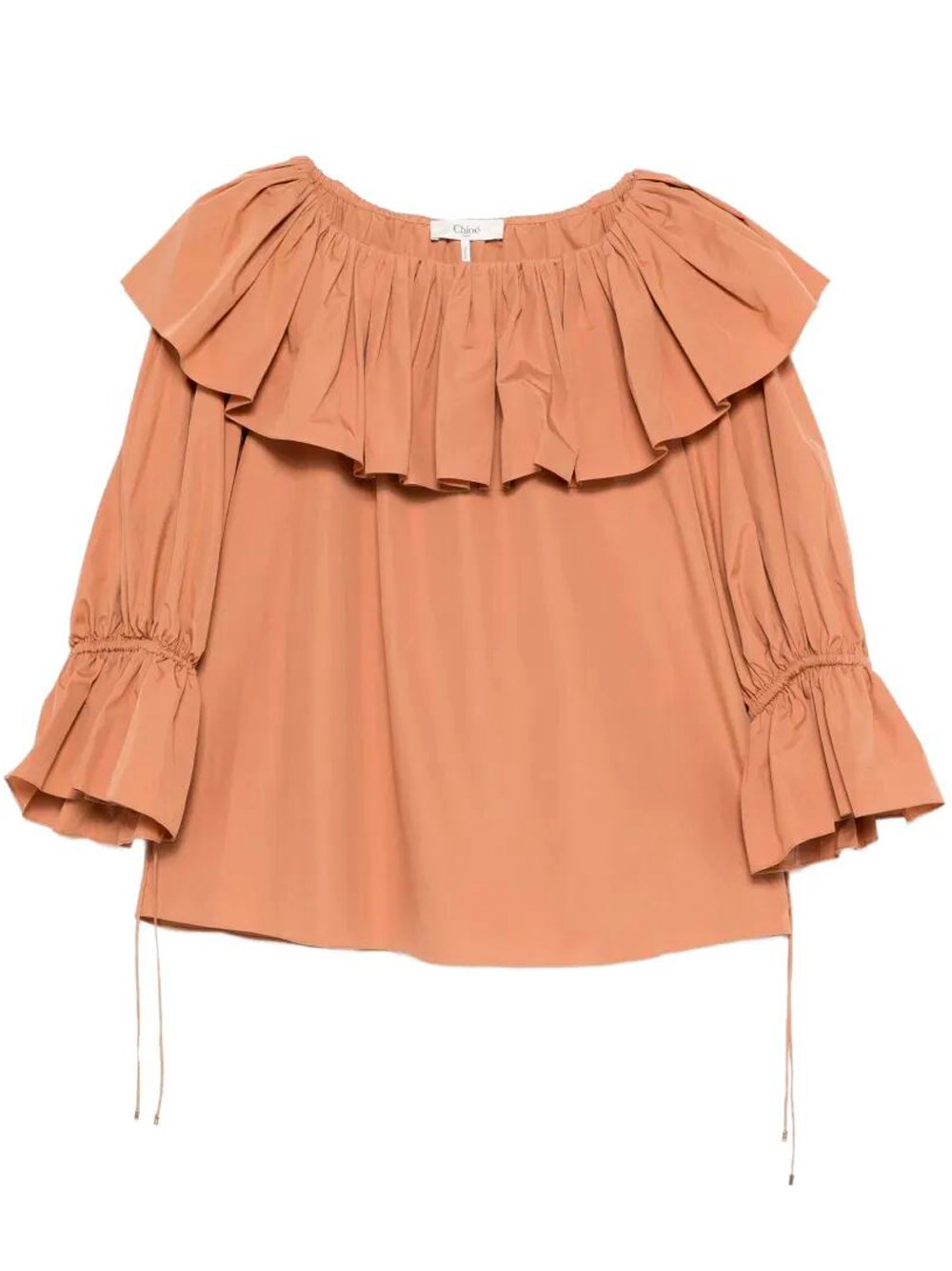 Chloé Women's Brown Ruffled Blouse