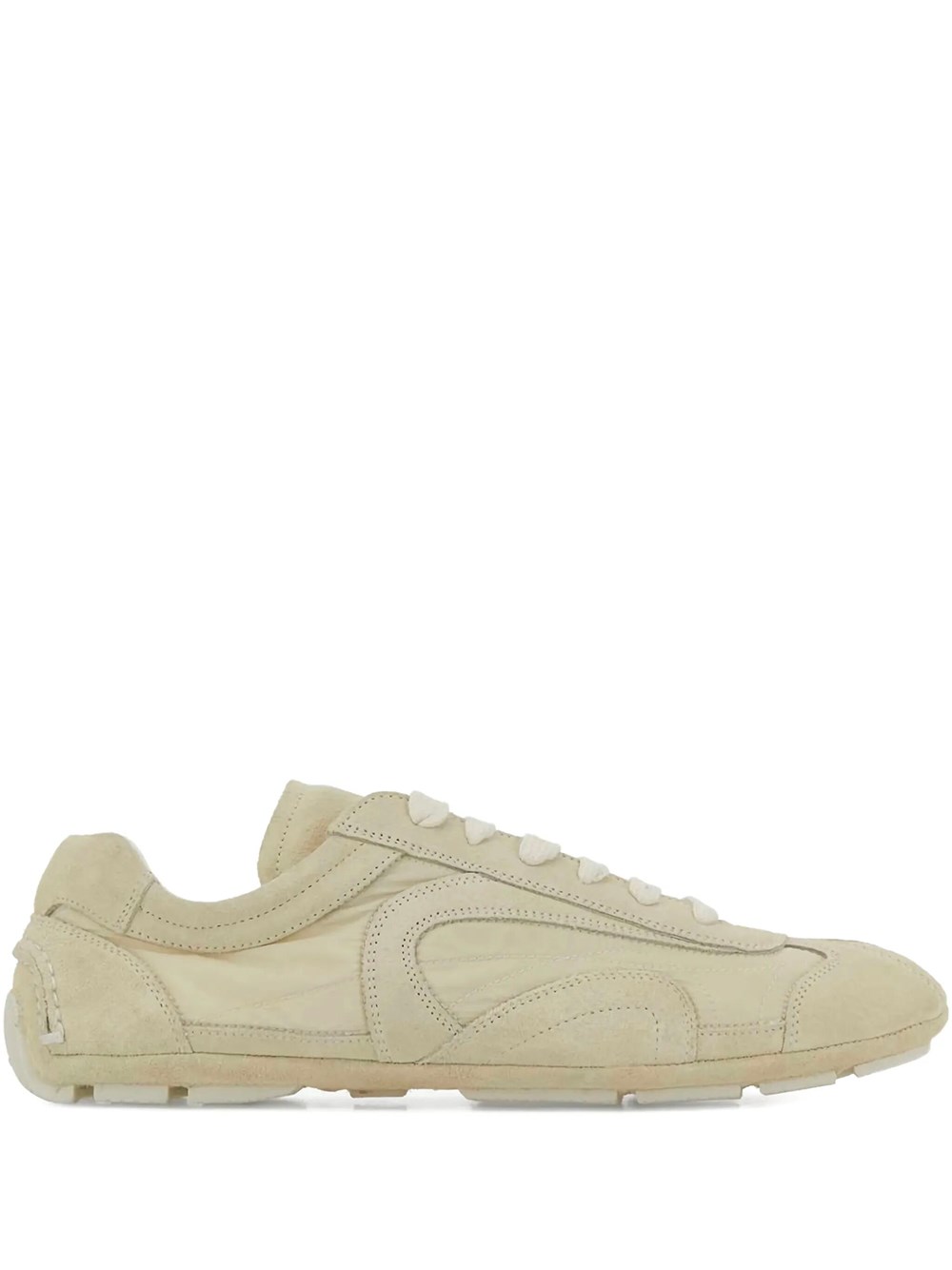 Prada Men's Nude & Neutrals Montecarlo Re-Edition 2025 Nylon And Suede Sneakers