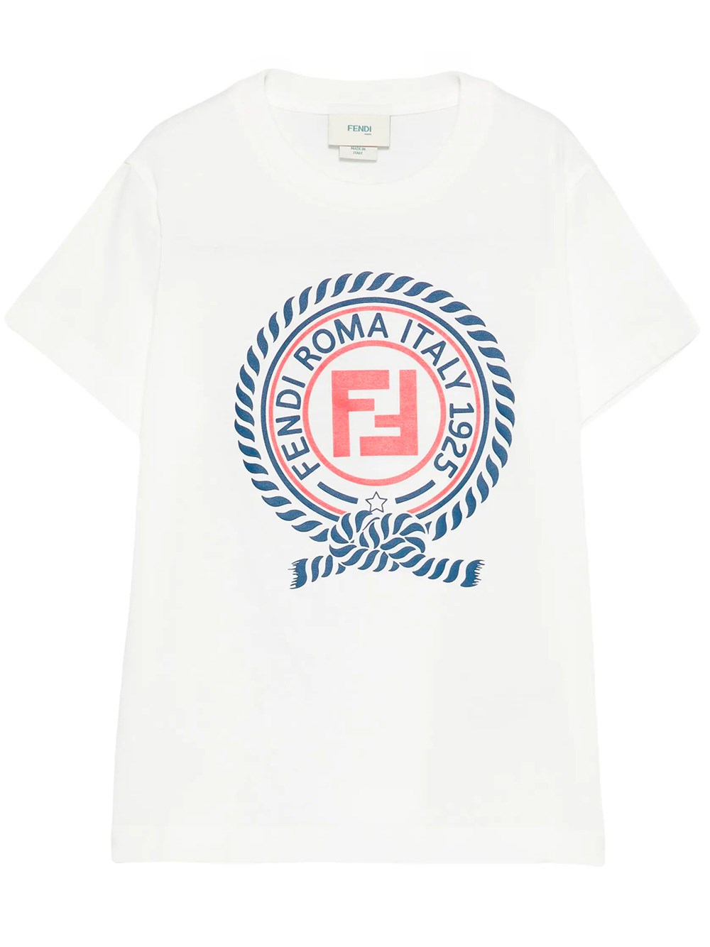 Fendi Kids Boys White Logo T-Shirt