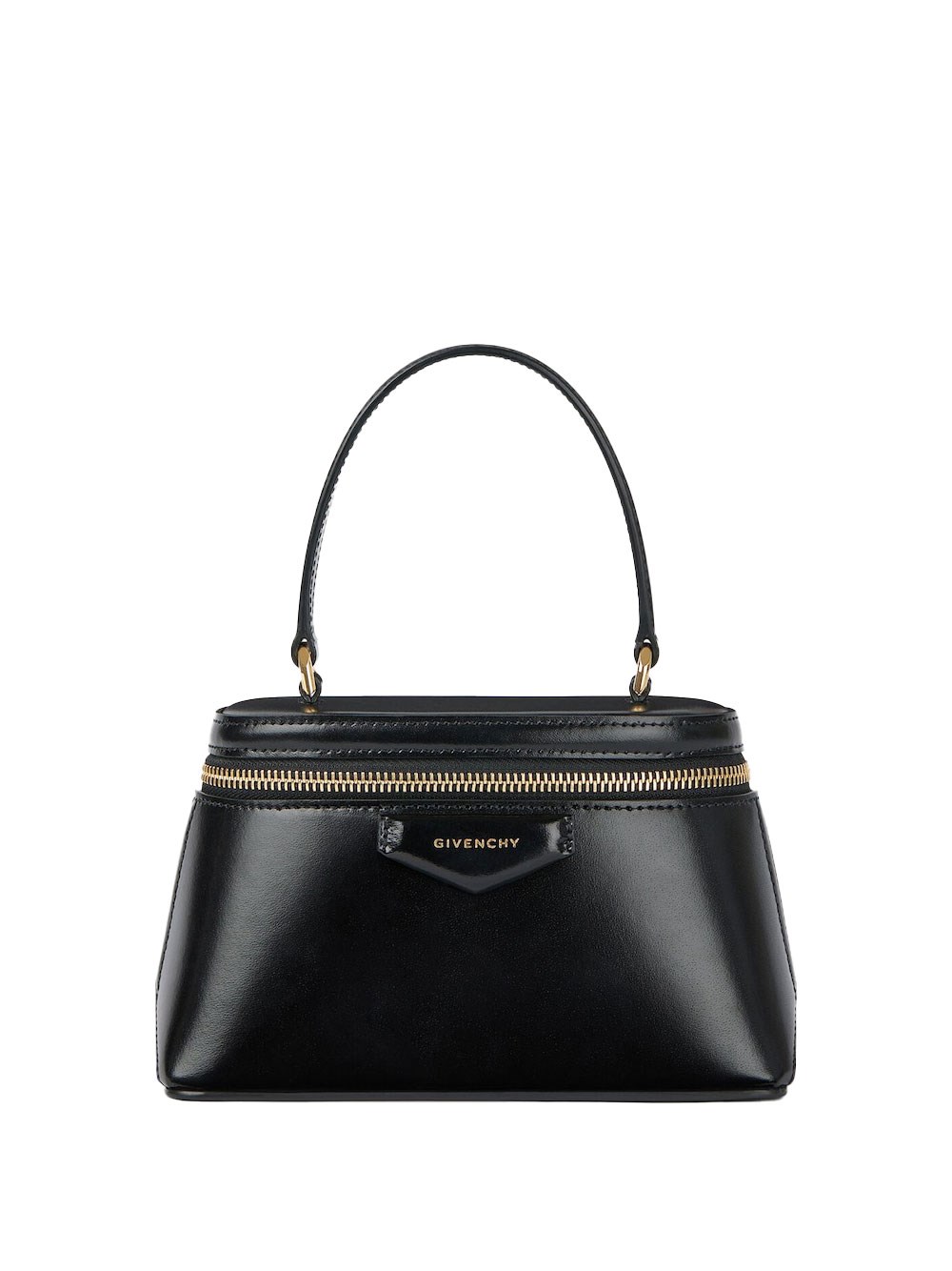 Givenchy Vanity Antigona Leather Handbag With Lettering Logo On The Front In Black