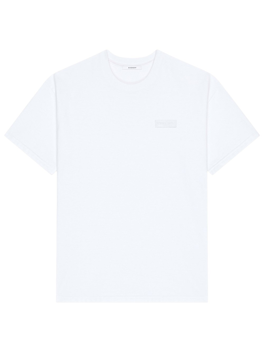 Givenchy Uomo Grigio T-Shirt In Cotone Con Gros-Grain Paris - Immagine 5