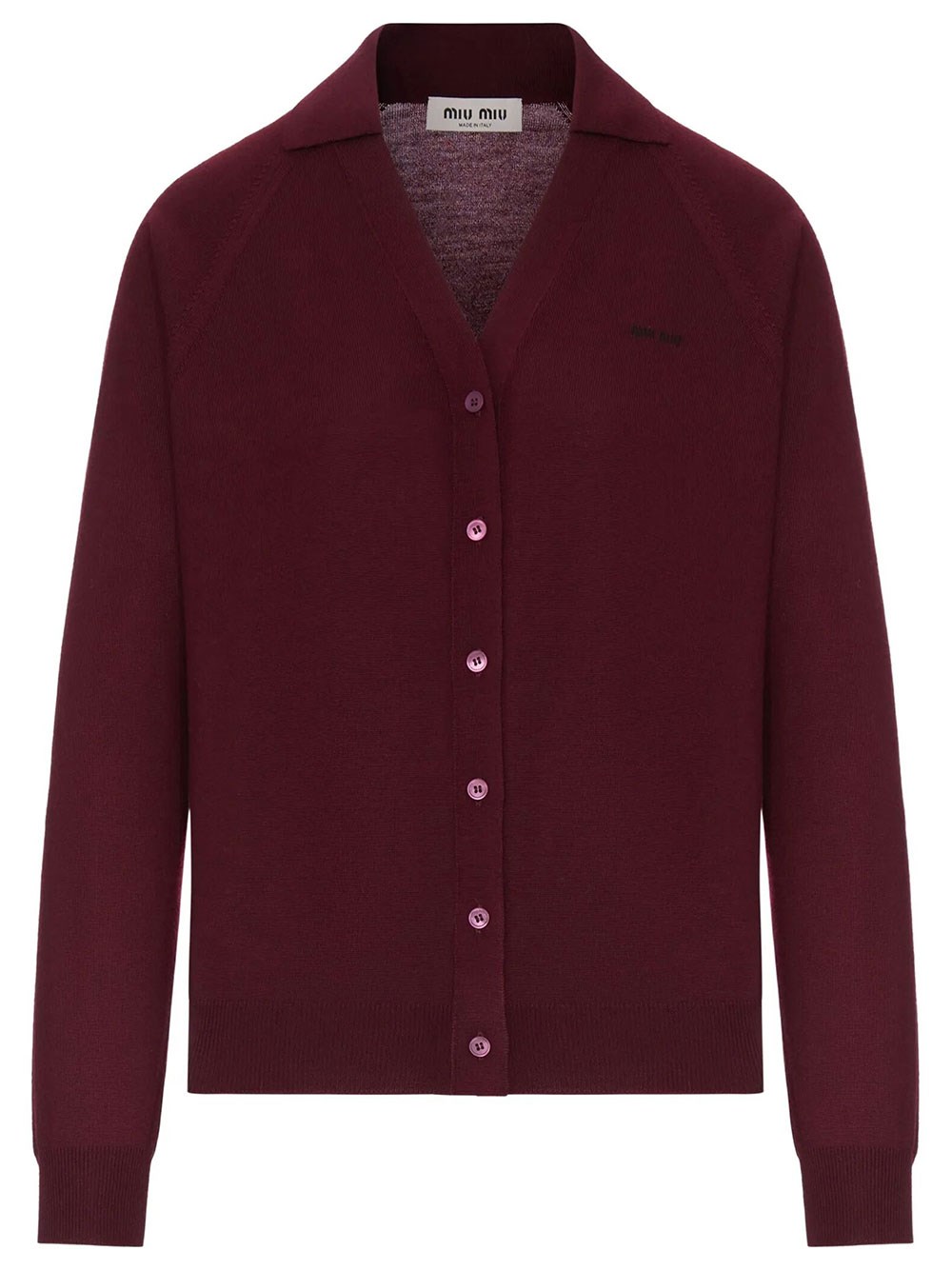 Miu Miu Women's Red Wool Cardigan