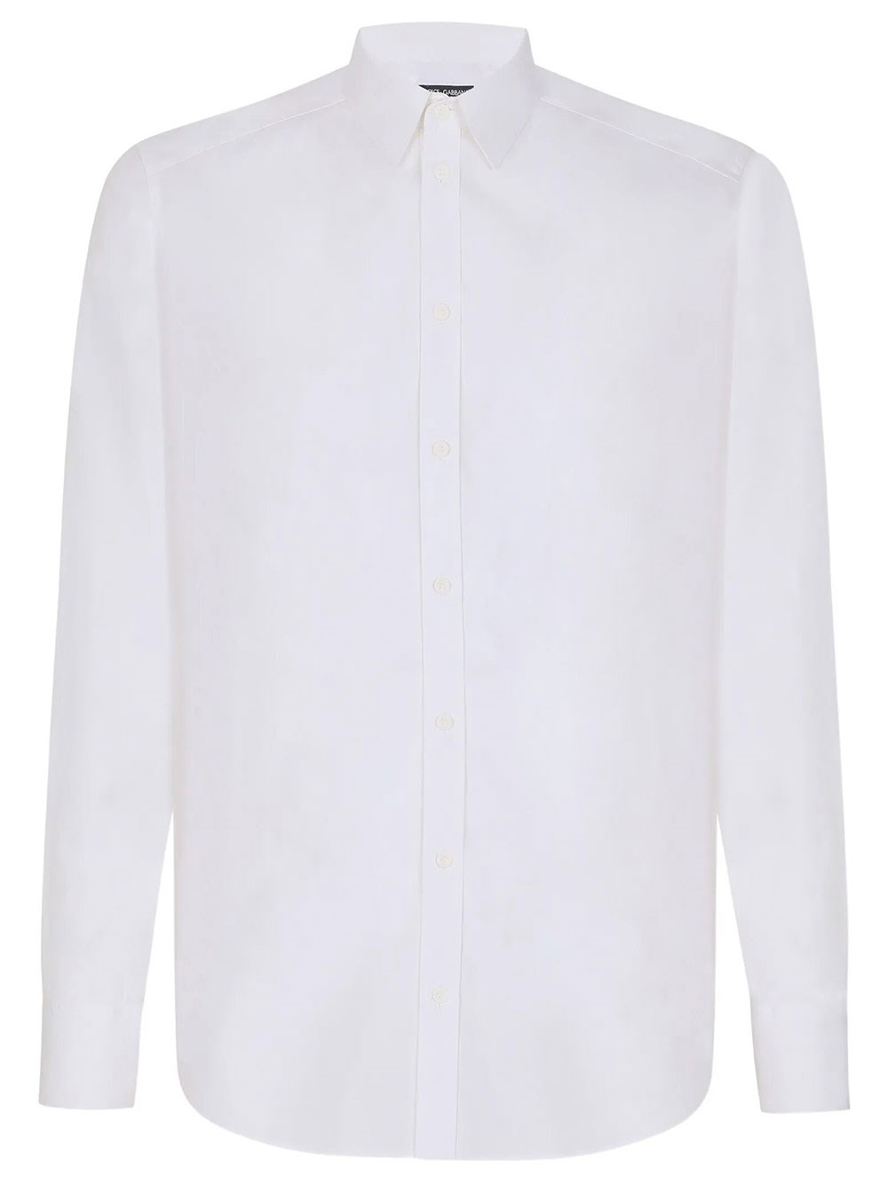 Dolce & Gabbana Men's White Stretch Poplin Shirt
