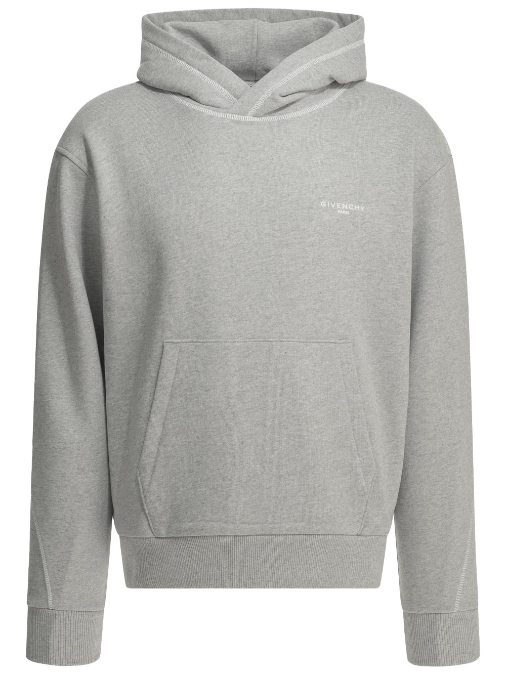 Givenchy Men's Grey Hooded Sweatshirt Couture Seam