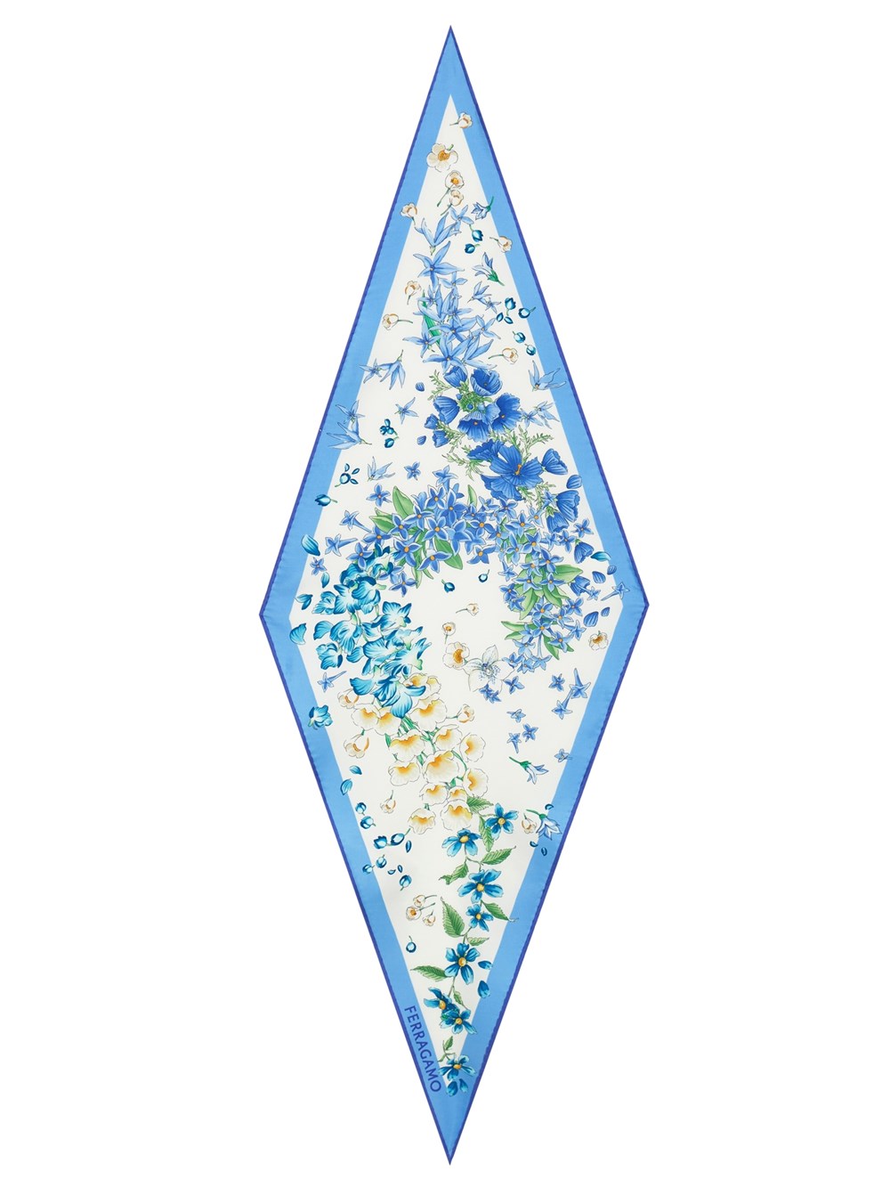 Ferragamo Women's Blue Diamond-Shaped Scarf Spring Print
